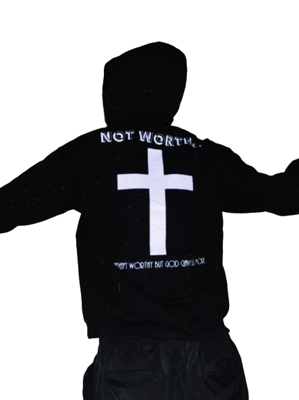 Black not worthy hoodie © (GEN 1)